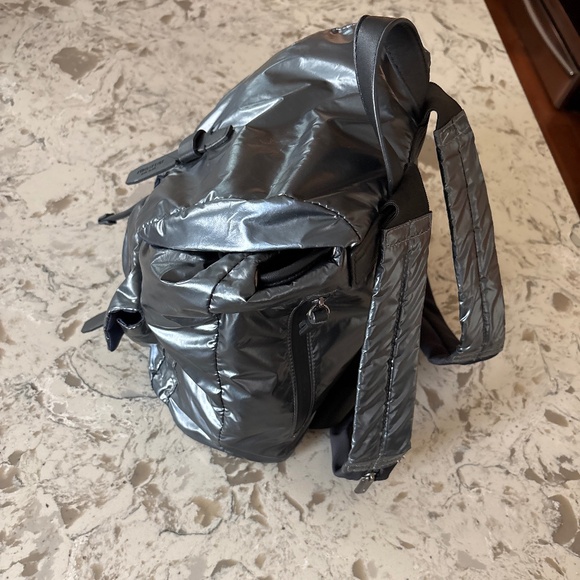 Women’s Kenneth Cole NY Gunmetal Vesey Water Resistant Nylon Backpack - Picture 3 of 7